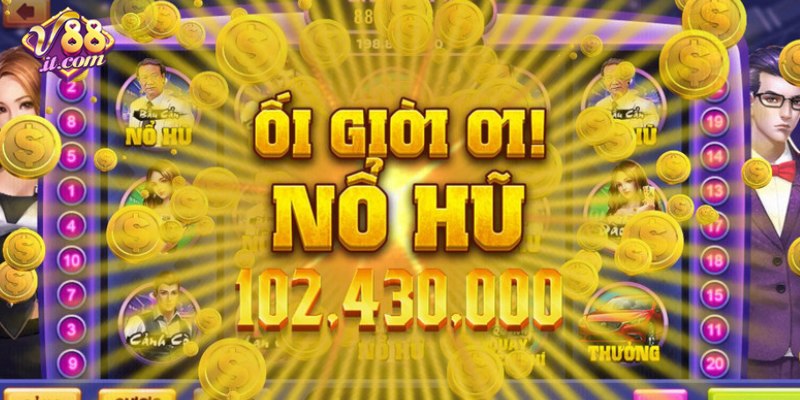 Giao diện trò chơi nổ hũ trực tuyến với hiệu ứng đồ họa sống động